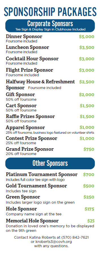 SMV26 Golf Sponsorships